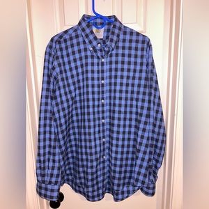 Blue gingham button-up